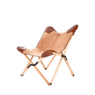 Marbre Home Caramel Tedy Peluş ve Deri Tripolina Katlanır Koltuk - Görsel 5