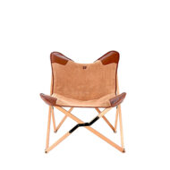Marbre Home Caramel Tedy Peluş ve Deri Tripolina Katlanır Koltuk - Görsel 3