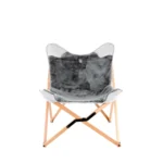 Marbre Home Peluş ve Deri Katlanır Tripolina Koltuk