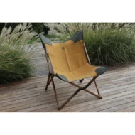 Marbre Home Daisy Kanvas Ve Deri Tripolina Katlanır Koltuk Ahşap - Görsel 7