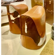 Marbre Home Eyer Formlu Çift Dokulu Tasarım Puf - Görsel 26