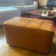 Marbre Home Vintage Sandık Tasarımlı, Dana Post Dikdörtgen Puf - Görsel 11