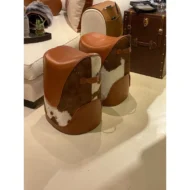 Marbre Home Eyer Formlu Çift Dokulu Tasarım Puf - Görsel 3