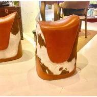 Marbre Home Eyer Formlu Çift Dokulu Tasarım Puf - Görsel 4