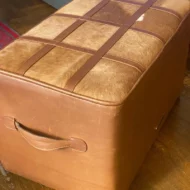 Marbre Home Vintage Sandık Tasarımlı, Dana Post Dikdörtgen Puf - Görsel 14