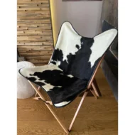 Marbre Home Sığır Derisi Katlanır Tripolina Koltuk - Görsel 7