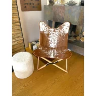 Marbre Home Sığır Derisi Katlanır Tripolina Koltuk - Görsel 2