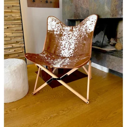 Marbre Home Sığır Derisi Katlanır Tripolina Koltuk